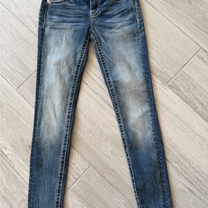 Miss Me Indigo Blue Denim Jeans with bling Accents